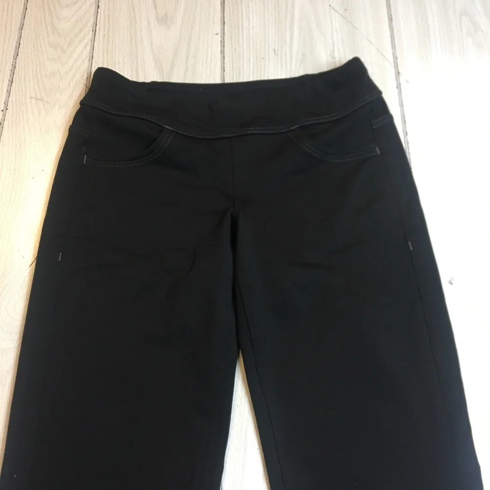 The North Face Black Low Rise Yoga Flare Pants Wide Leg Women Small Leggings - Picture 2 of 9
